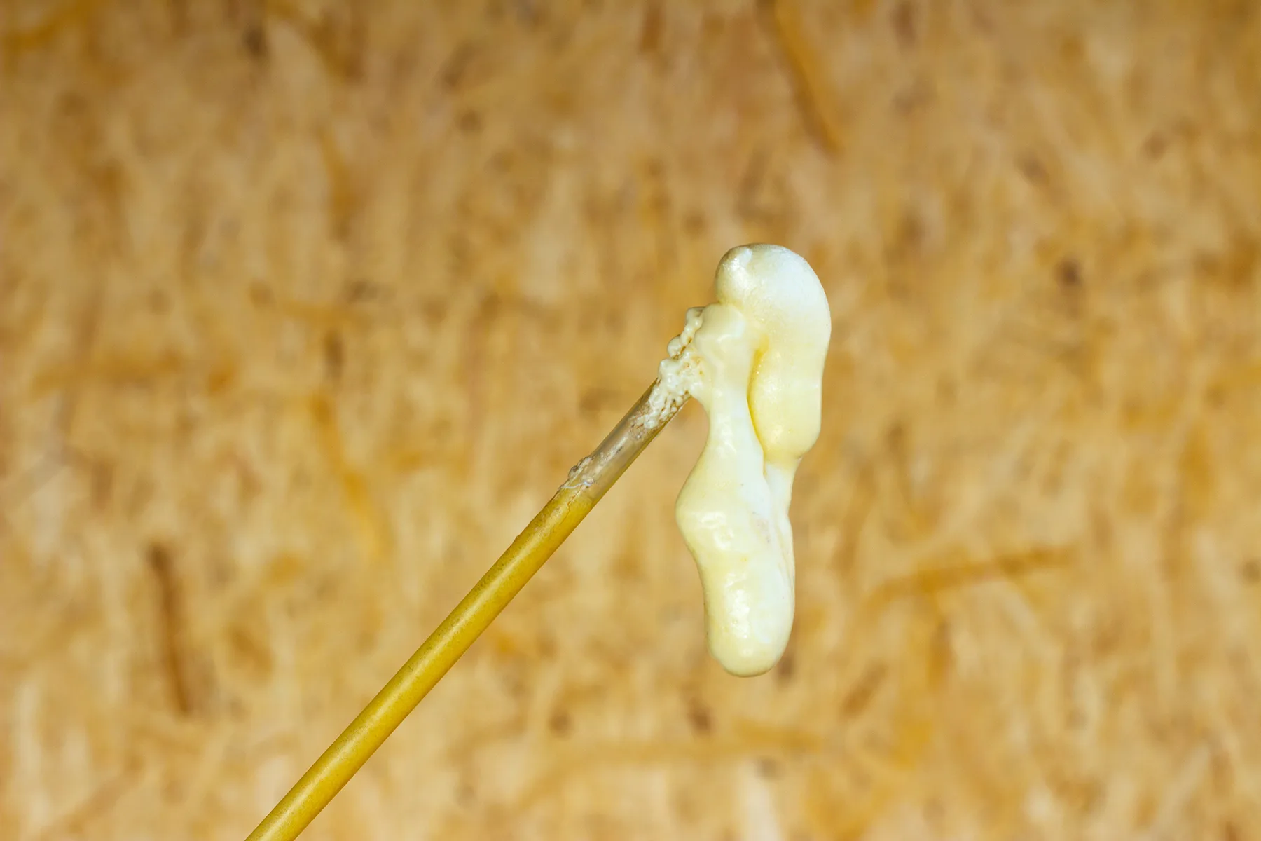 Close-up of spray foam insulation